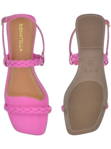 Women Flat Sandals - 玫紅色 - 查看 5