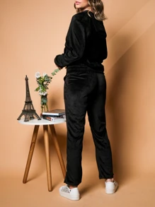 Women Two-piece Outfits - 黑色 - 查看 2