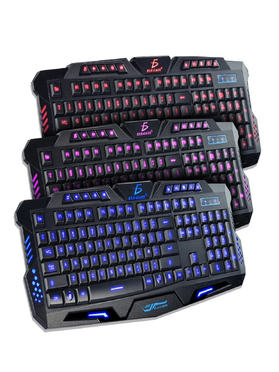 Teclado retroiluminación RGB garantizando una conexión estable y sin interferencias conexión alámbrica asegura una respuesta rápida y precisa ELE-GATE - Negro - Ver 1