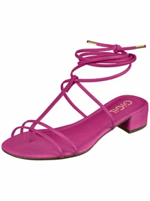 GiGiL Women Flat Sandals - 玫紅色 - 查看 2
