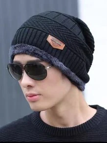 Touca Masculina E Feminina Gorro De Lã Forrada Com Pelinhos
