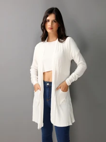 Women Cardigans - 白色 - 查看 7