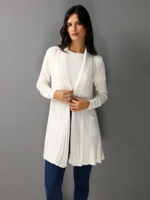 Women Cardigans - 白色 - 查看 3