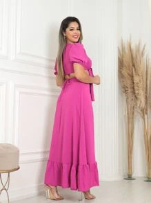 Women Two-piece Outfits - 玫紅色 - 查看 5