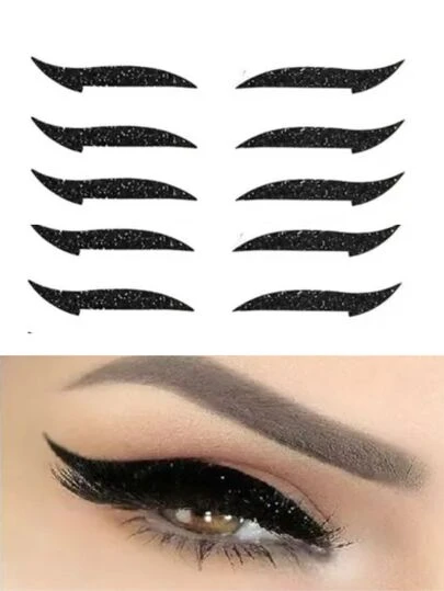 Cartela de Delineador Adesivo 5 Pares Para os Olhos