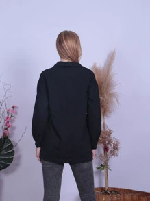 Women Coats - 黑色 - 查看 2