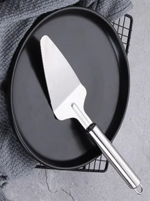 Espátula para Cortar Bolo Torta e Pães de Aço Inox - Prata - Visão 4