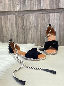 Women Flat Sandals - 黑色 - 查看 3