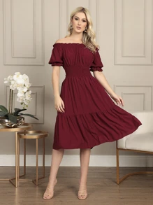 Women Dresses - Gỗ đỏ - Xem 5