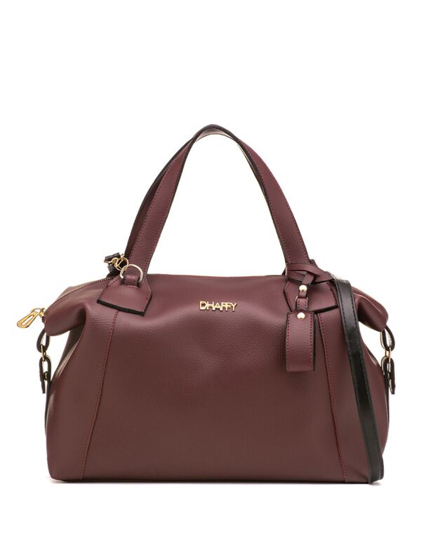 Bolsa Feminina Grande Alça de Mão e Transversal Com Zíper Dhaffy
