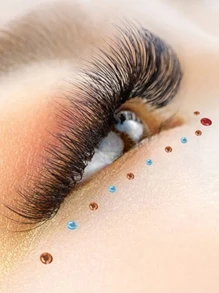 Glitter & Facial Gems - 白色 - 查看 2