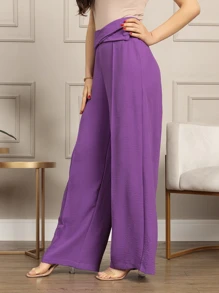 Women Pants - 紫色 - 查看 4