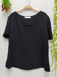 Women Blouses - 黑色 - 查看 1