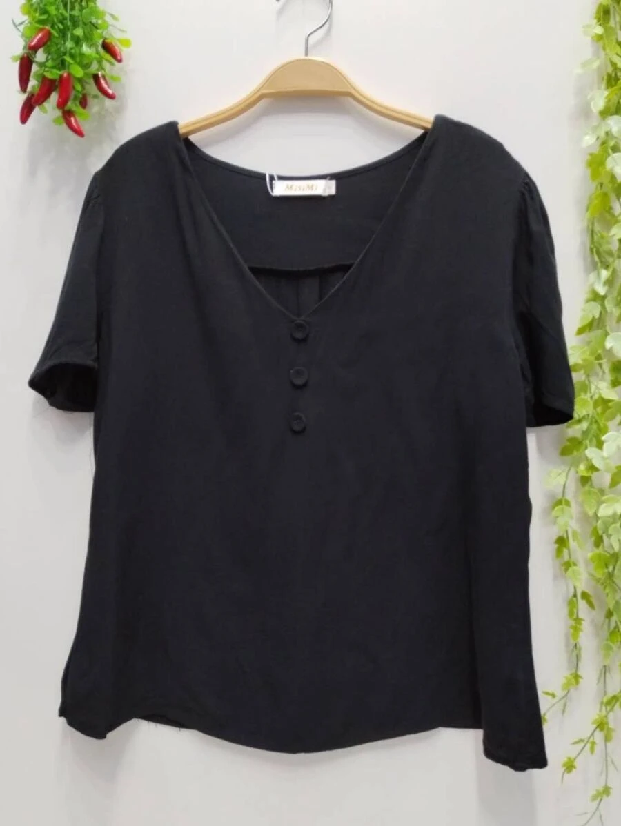 Women Blouses - 黑色 - 查看 1