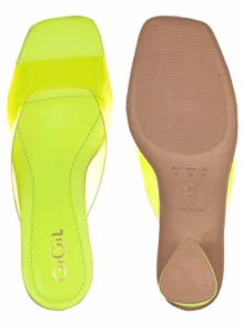 GiGiL Women Heeled Sandals - 青檸色 - 查看 4