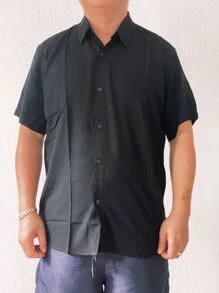 Men Shirts - 黑色 - 查看 3