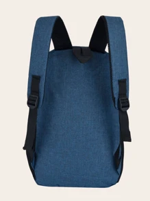 Mochila Funcional Set De 3 Pzs Con Entrada Usb Bolsa Para hombre - Azul - Ver 5