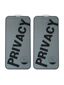 2 Pz Mica De Privacidad Para iPhonee Vidrio Templado - Negro - Ver 6