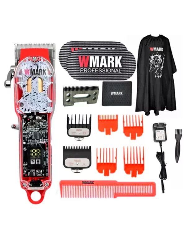 Wmark Maquina De Cortar Cabelo Wmark NG 409 Lamina Vazada Com Capa