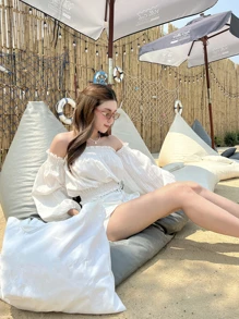 Women Blouses - White - View 2