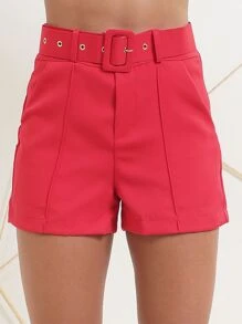 Women Shorts - 紅色 - 查看 3