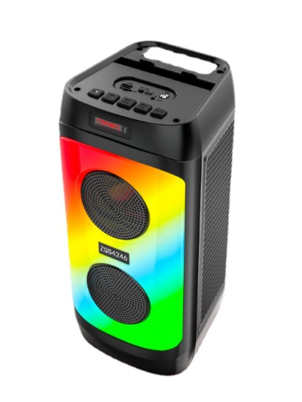Caixa de Som rgb grande 30w 4"x2  Rádio com Microfone