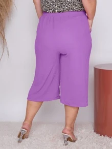 Plus Size Pants - 紫丁香色 - 查看 2