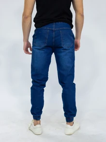 Men Pants - Dark Wash - View 2