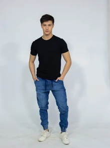 Men Pants - Medium Wash - View 3