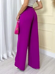 Women Pants - 紫色 - 查看 3