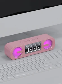 Ele-Gate Digital Alarm Clock W/Alarm Radio Speaker With Light Bluetooth - Multicolor - View 1