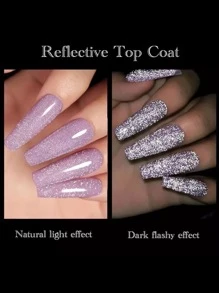TOP COAT REFLECTIVO FOTOSENSIBLE GEL UV LED - Plateado - Ver 2