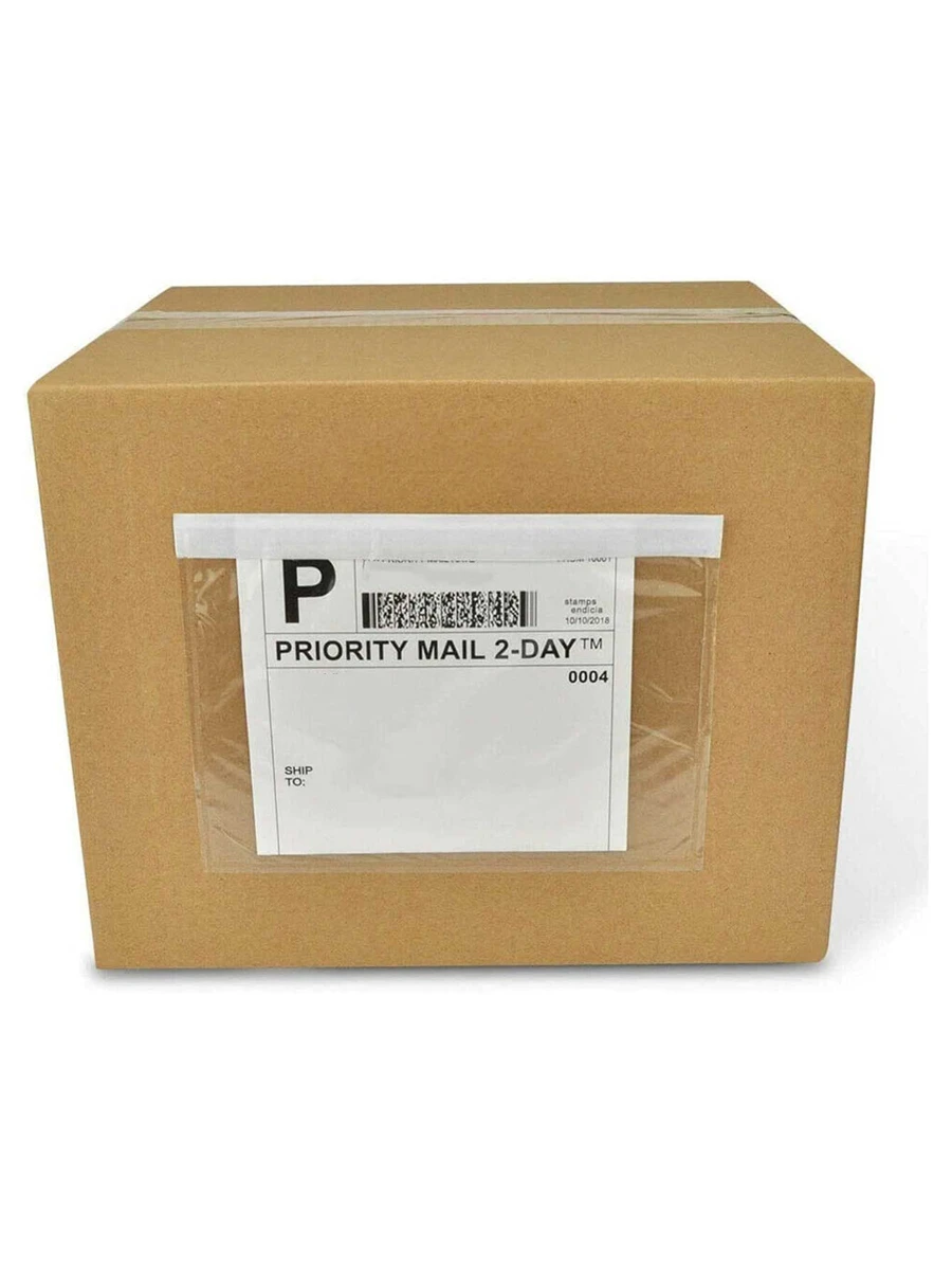 6" x 9" Clear Adhesive Top Loading Packing List Clear Shipping Pouches