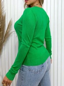 Women Sweaters - Green - View 3