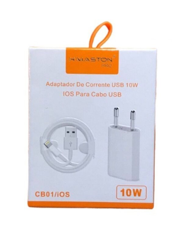 CARREGADOR PARA IOS 10W (FONTE + CABO)