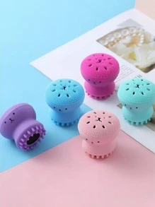 10 Cepillos Limpiador Exfoliante Facial Forma De Pulpo - Multicolor - Ver 1