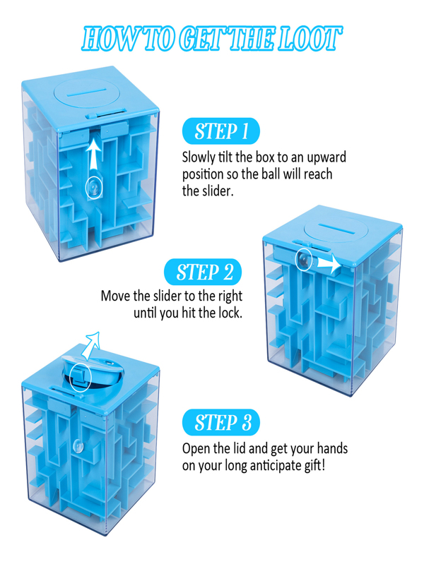 Money Maze Puzzle Box for Kids and Adults, Perfect Money Holder Maze
