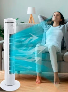 Ventilador de Torre 29 Pulgadas con 3 Velocidades y Giro de 90 Grados. - Blanco - Ver 1