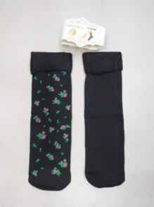 Women Crew Socks - Black - View 2