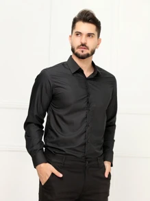 Camisa Social Lisa Microfibra Não Precisa Passa
