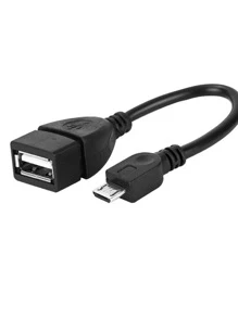 Cabo Adaptador Otg micro usb (v8) para usb f - Preto - Visão 2