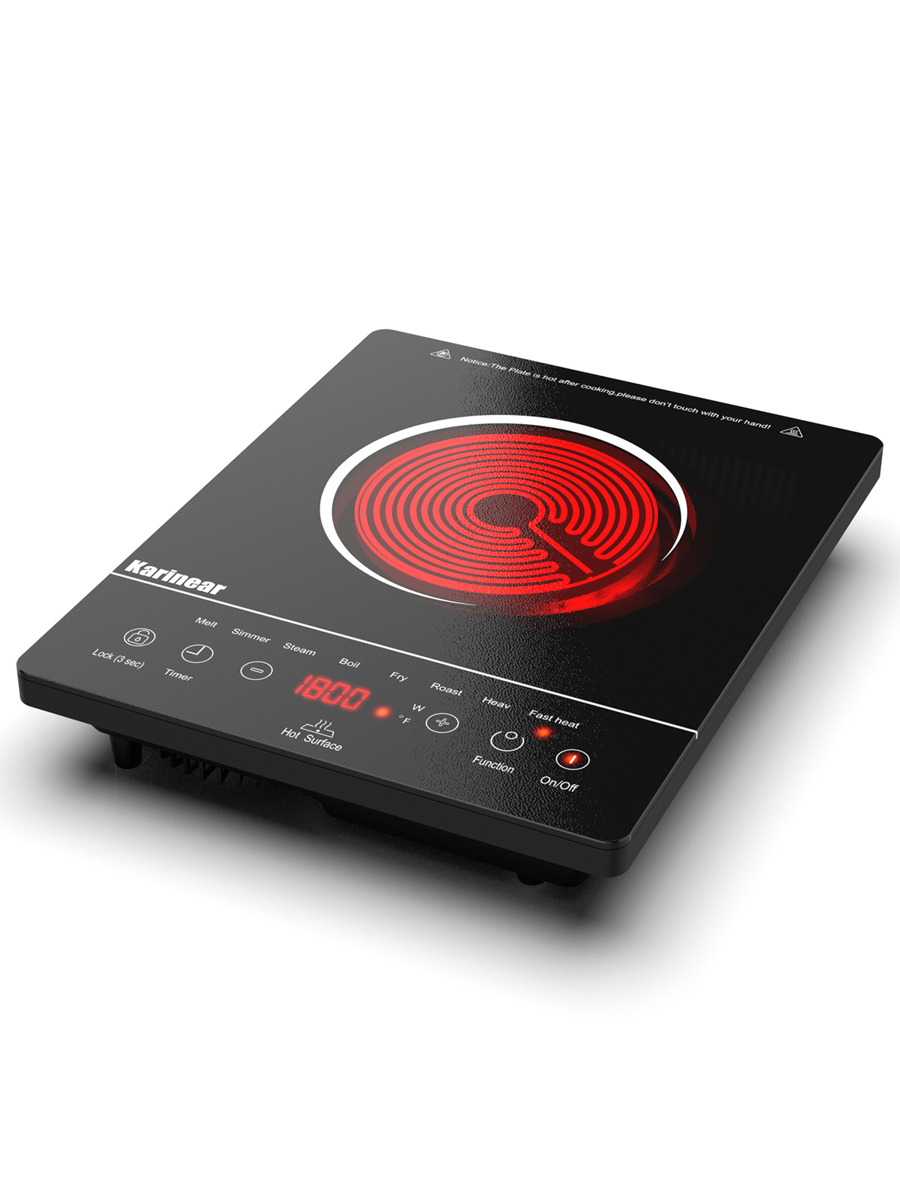 Karinear Portable Electric Cooktop, Electric Stove Single Burner