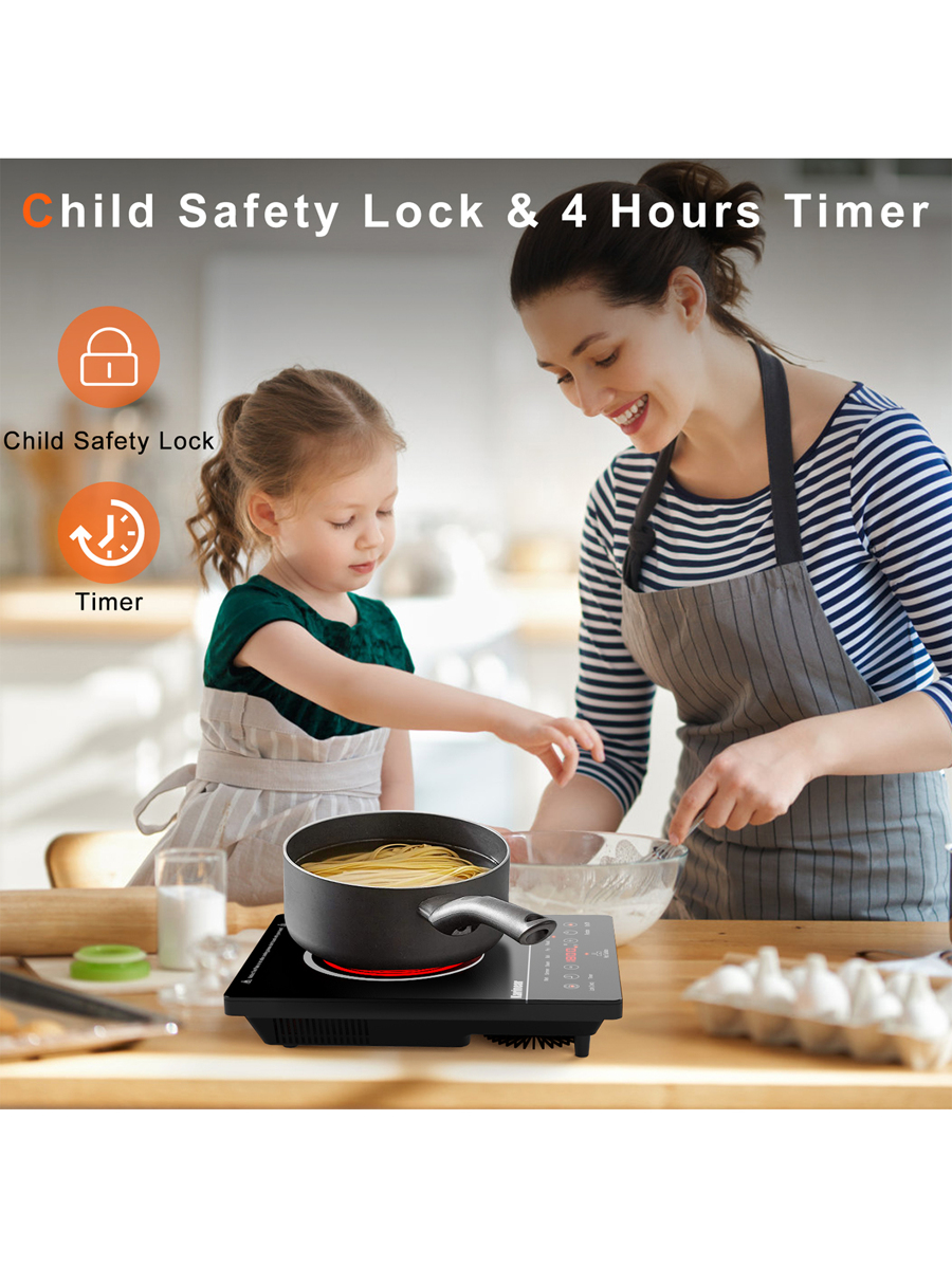 Karinear Portable Electric Cooktop, Electric Stove Single Burner