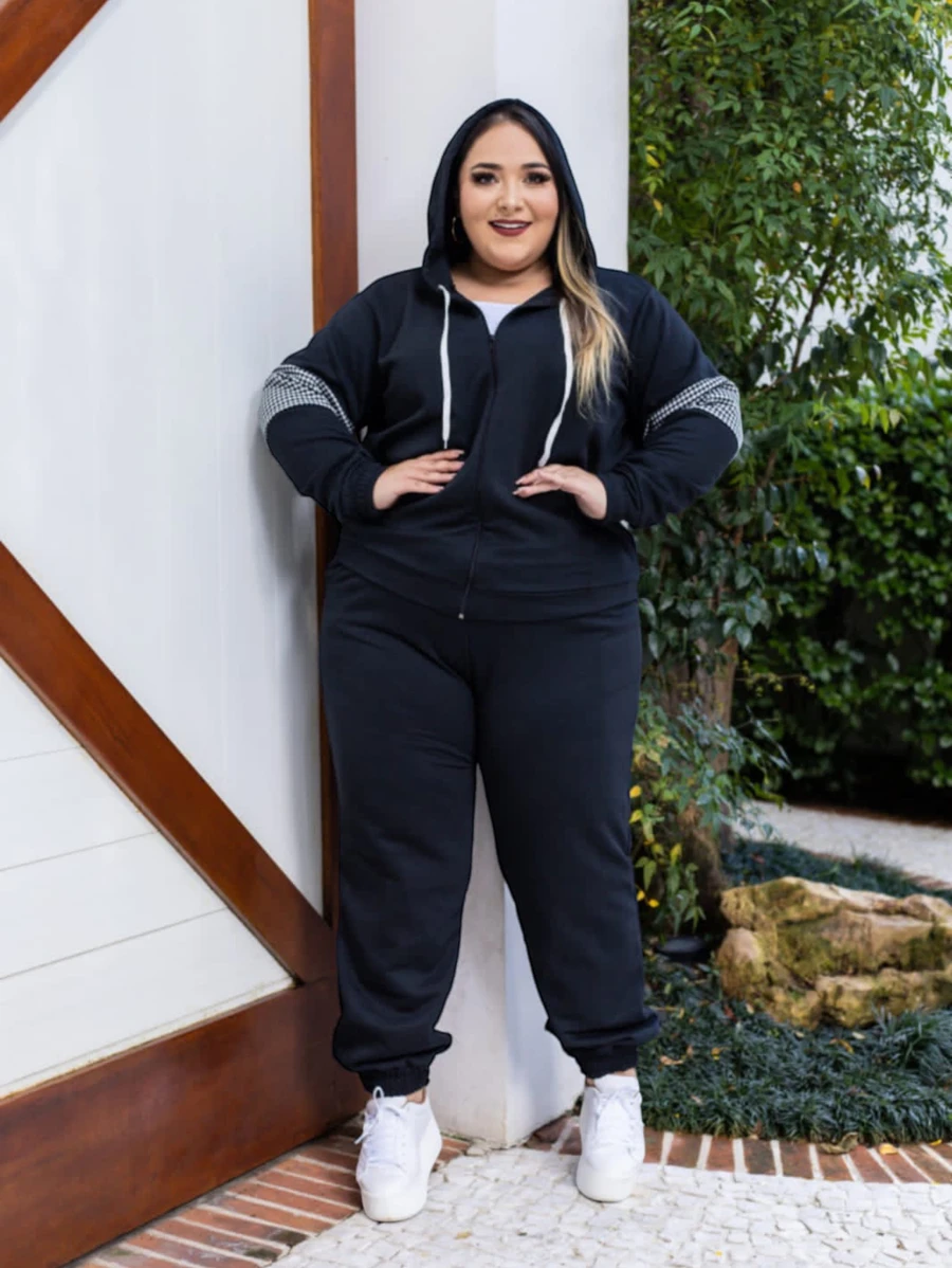 Plus Size Co-Ords - màu đen - Xem 1