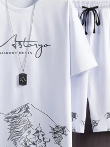 Conjunto De Camiseta Y Pantalón Para Hombre, Chándal Hip Hop