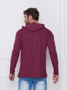 Men T-Shirts & Tanks - Burgundy - View 2
