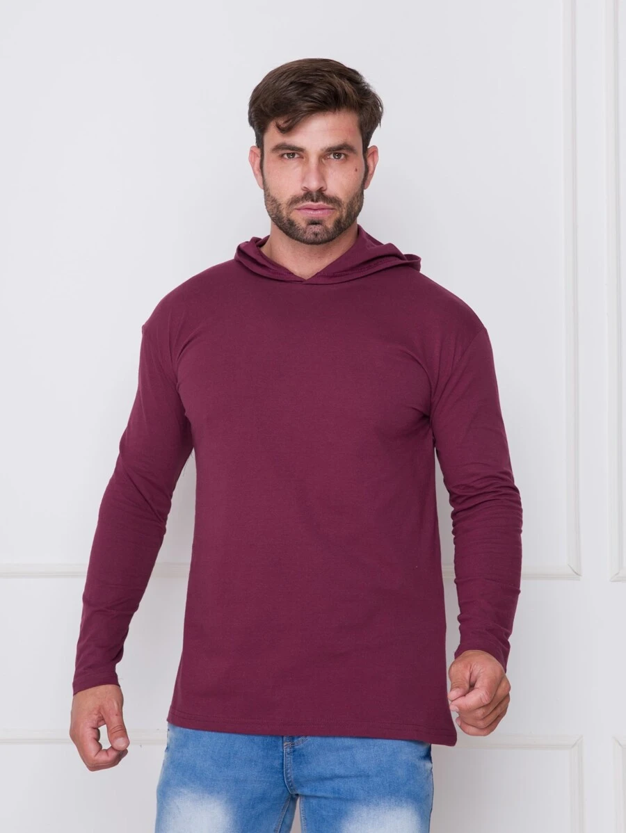 Men T-Shirts & Tanks - Burgundy - View 1