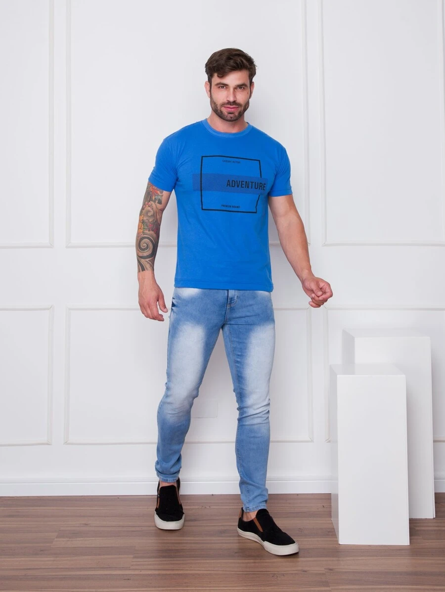 Men T-Shirts & Tanks - 寶藍色 - 查看 1