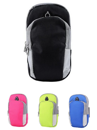 Acessórios de corrida 1 peça à prova d'água bolsa de braço esportiva elegante para telefone Arnband grande bolsa de braço de exercício respirável bolsa de braço de corrida para uso fitness escalada