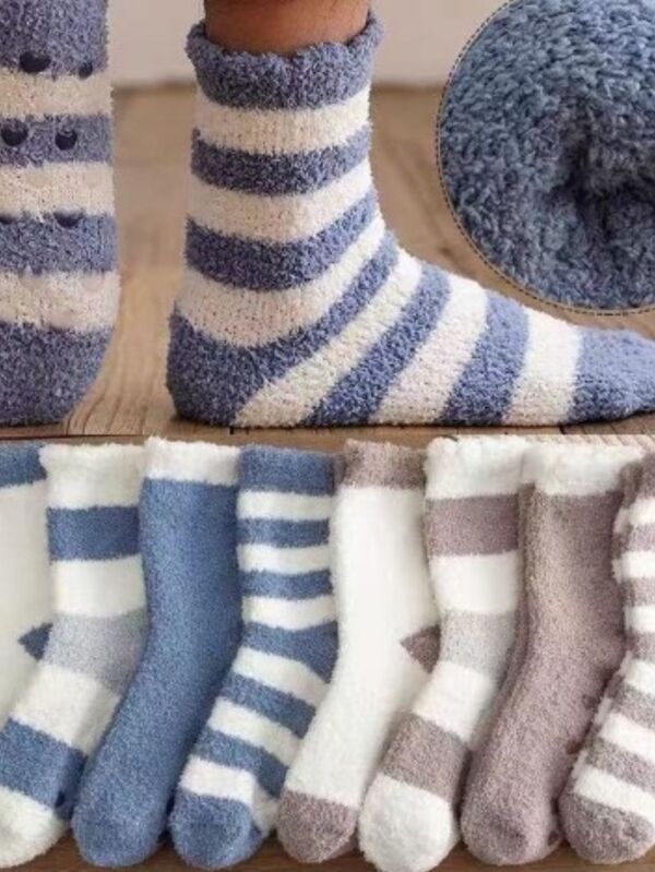 1 par Meia Térmica Pelucia Feminina Fofinha Super Quente Forrada Inverno adulto 35-40